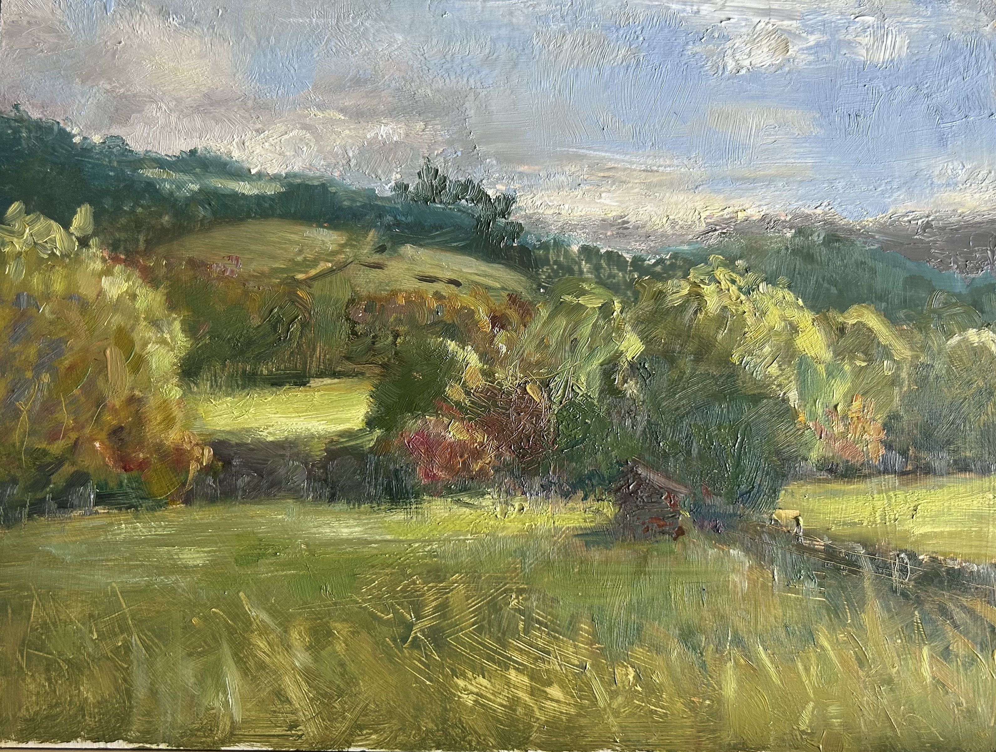 Sunday October Day Shoreham painting