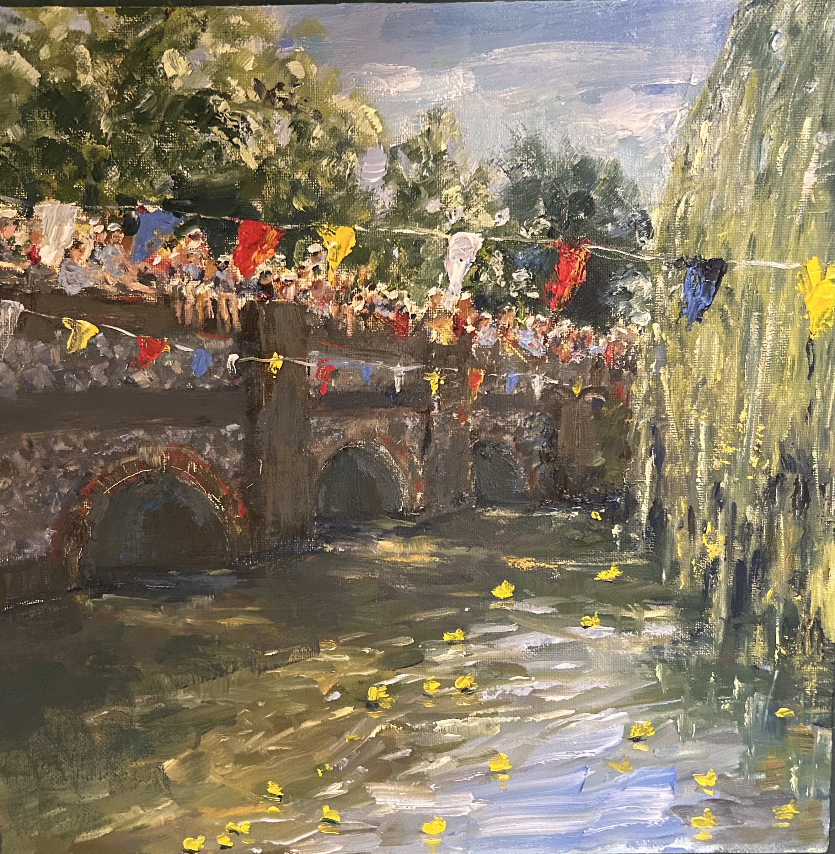 The Duck Race Shoreham painting